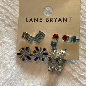 New Lane Bryant Fourth of July summertime Patriotic earrings